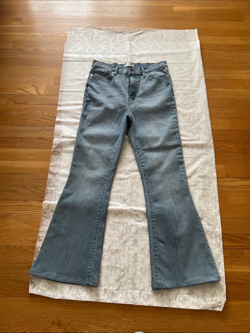 Light Blue Women's Flare Jeans Frame company